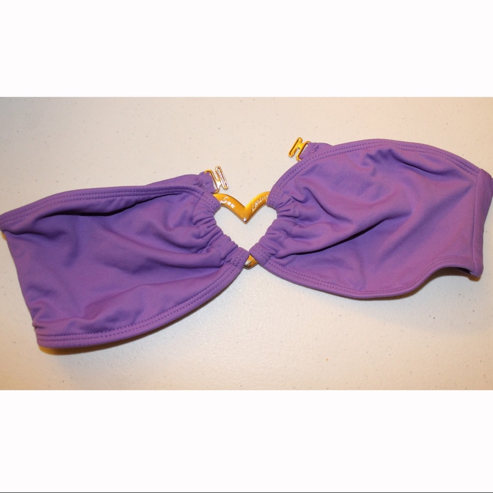 San Lorenzo Purple Strapless Bikini Top